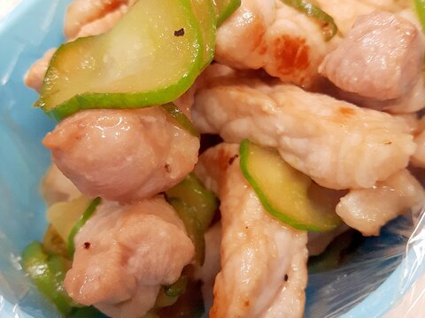 子供が喜ぶ(^^)豚肉とキュウリのレモン醤油炒め♪